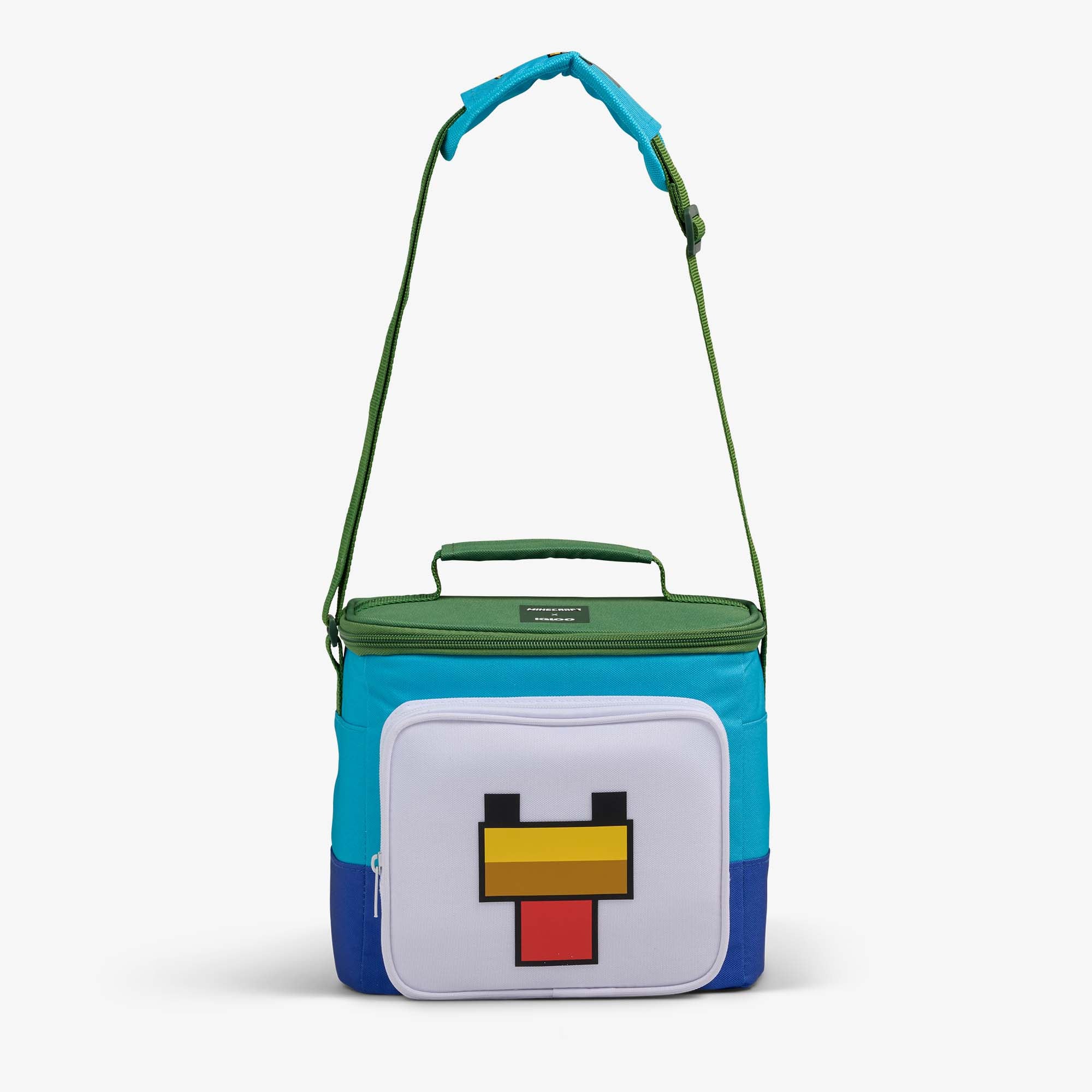 Minecraft Chicken Jockey Square Lunch Cooler Bag