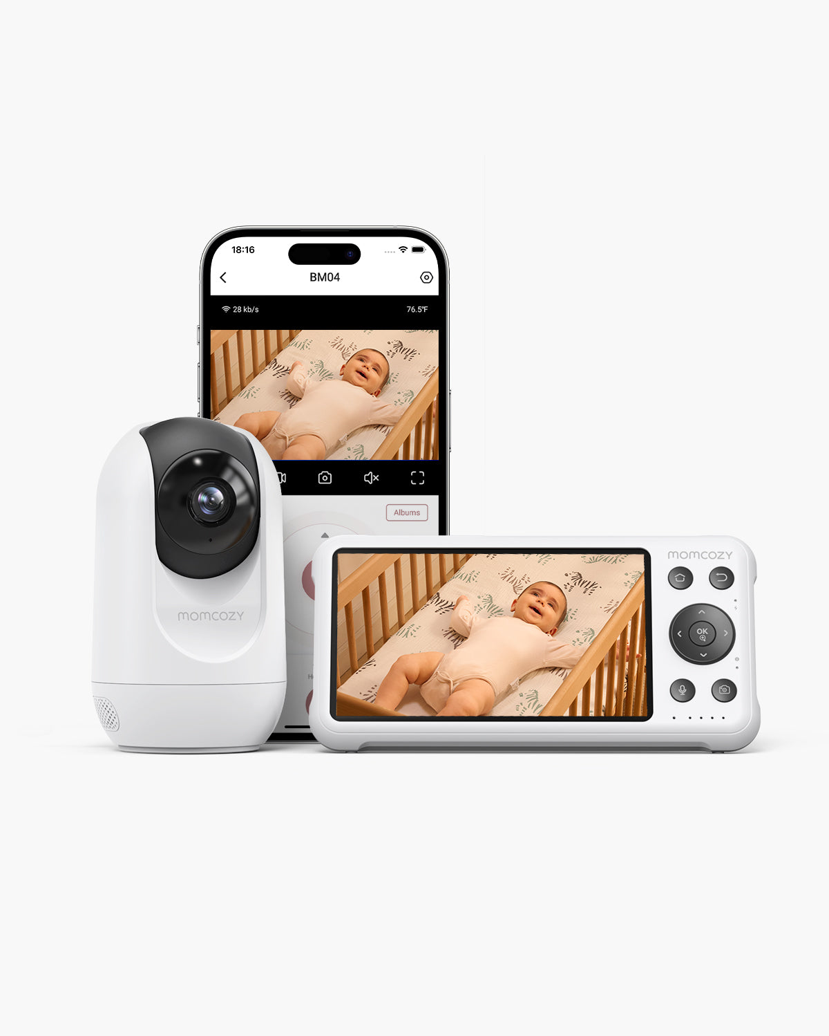 Momcozy 5-Inch Dual-mode Smart Baby Monitor-BM04