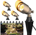 Solid Brass Outdoor Uplights & Accent Light Fixtures, Heavy Duty 12V Low Voltage LED Landscape Lighting Bronze, Wired Spotlights for Garden,Lawn,Patio and Yard Without LED Bulb (12 Pack)