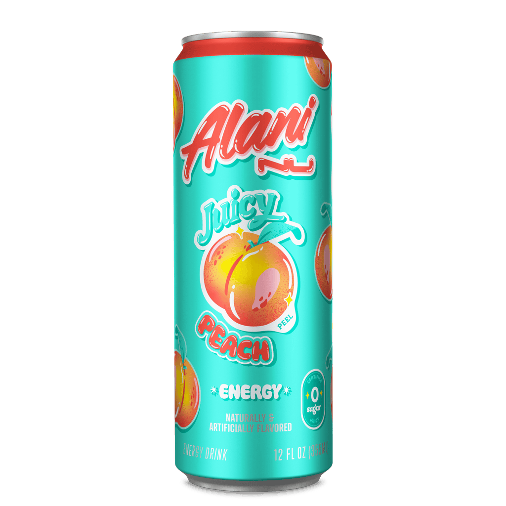 Sugar-Free Energy Drink, Juicy Peach, 12 fl oz-Pack Of 4