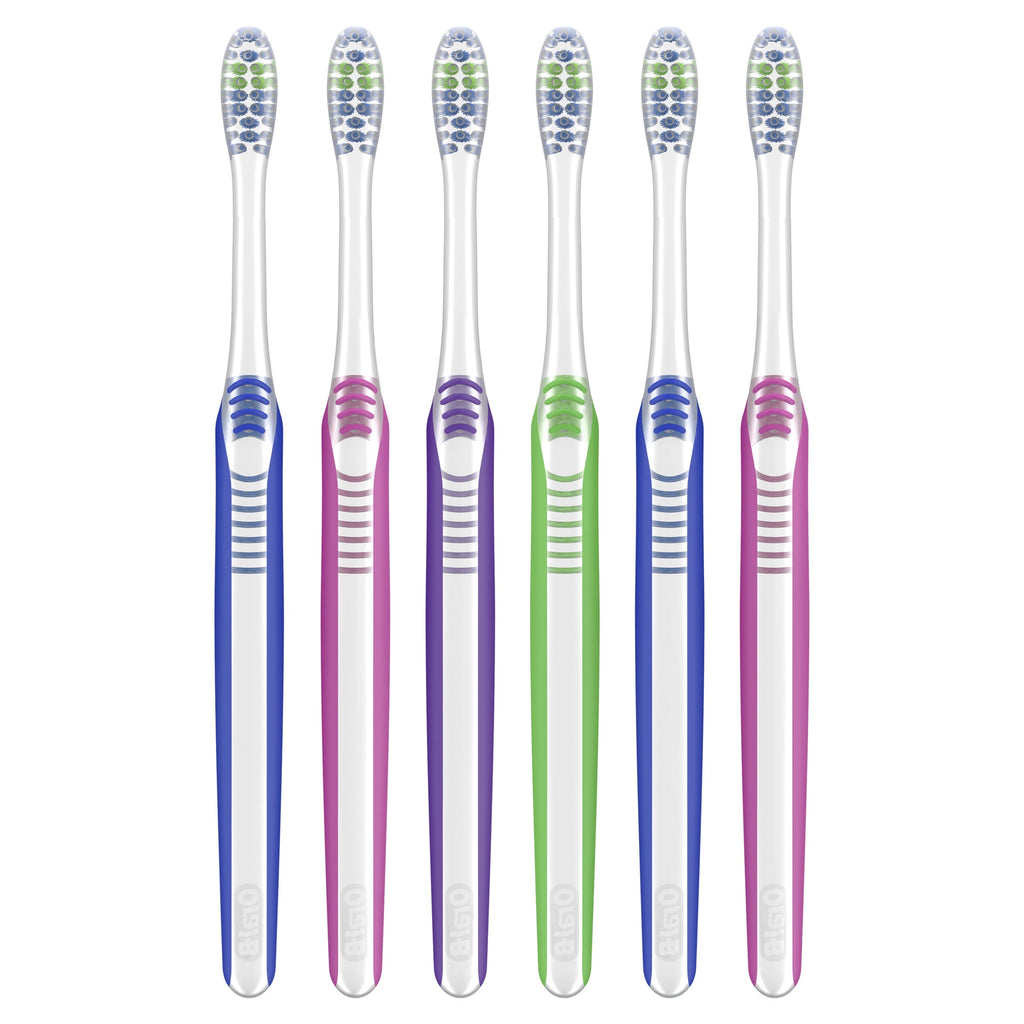 Toothbrush, Toothbrush Pack, Advanced Clean Toothbrush, Color-Changing Bristles, Soft, 6 Count