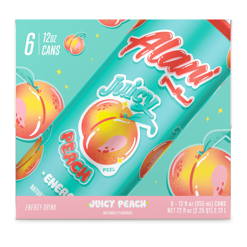 Energy Drink - Juicy Peach - 12oz Cans (6 Pack)