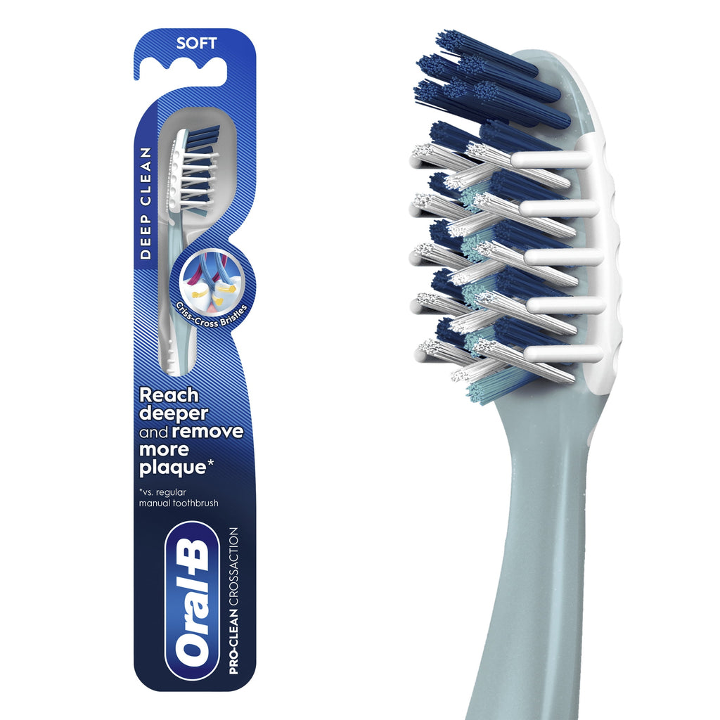 Toothbrush Pro Clean CrossAction, Deep Plaque Removal, Soft, 1 Count