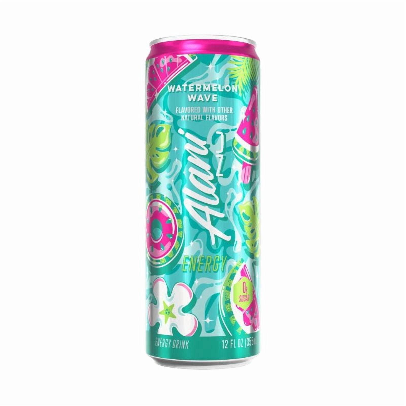 New  Nu Energy Drink Watermelon Wave 12 Fl oz (6 Pack)