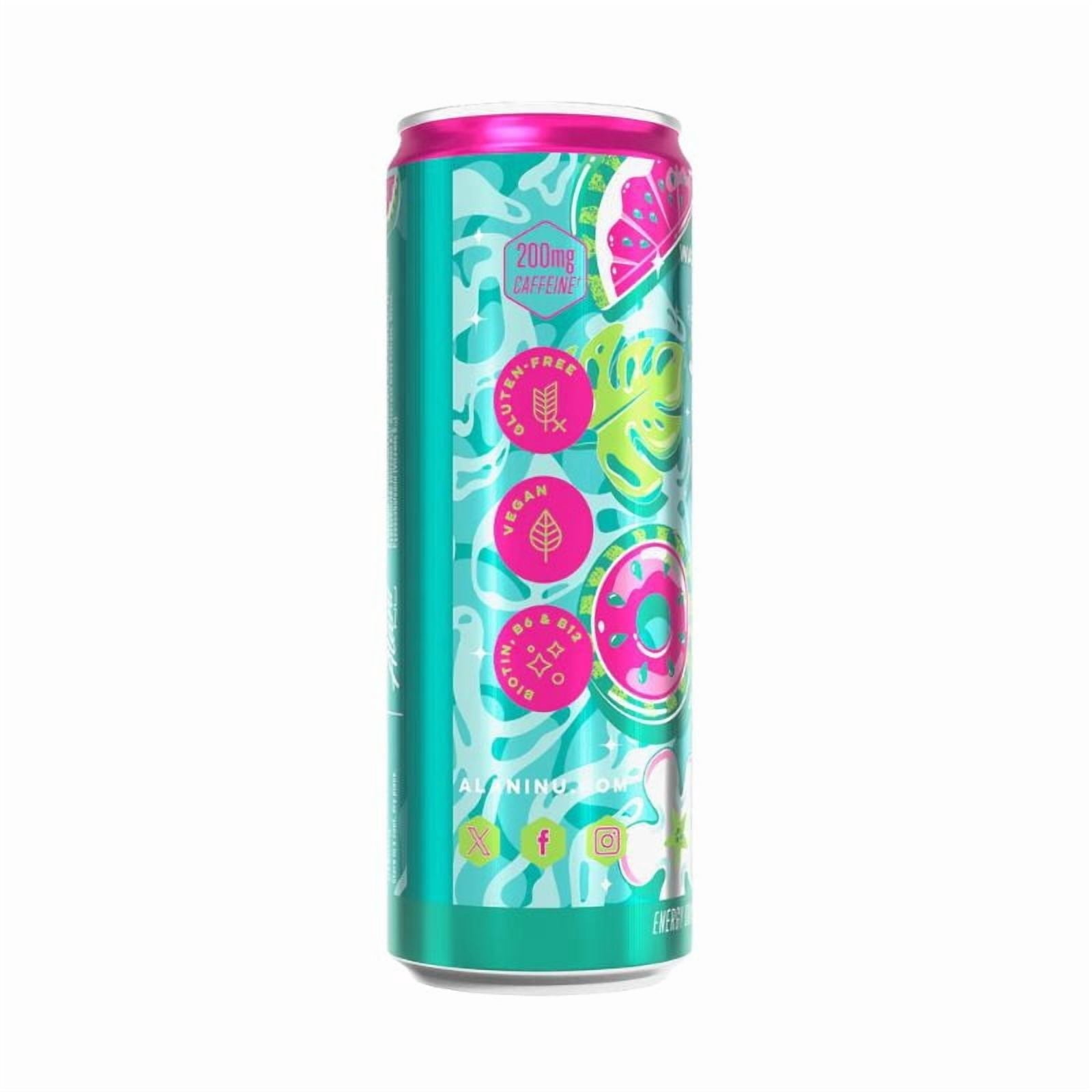 New  Nu Energy Drink Watermelon Wave 12 Fl oz (6 Pack)