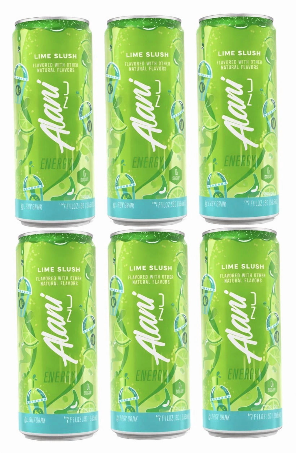 LIME SLUSH Energy Drink 6 Cans