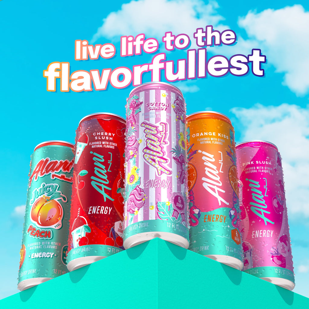 Sugar Free Energy Drink,Cotton Candy, 12 fl oz, 12 Pack, Cans, 200mg Caffeine
