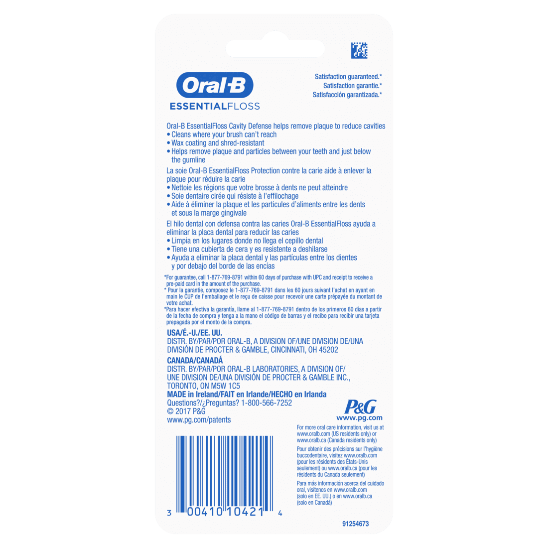 Essential Dental Floss Mint Cavity Defense, Twin Pack, 50 M X 2 Ea, 3 Pack