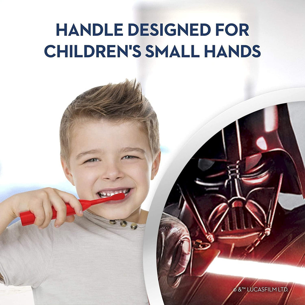 Kid's Battery Power Toothbrush featuring Disney's STAR WARS Characters, 3 Count, Red