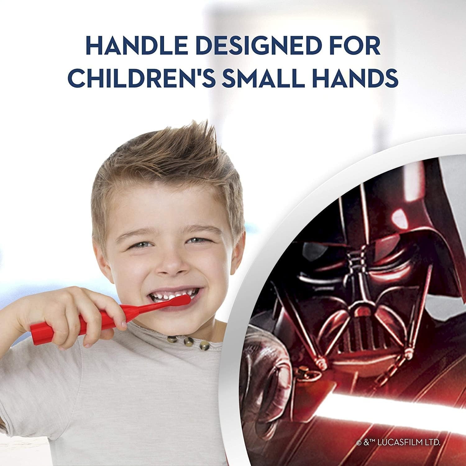 Kid's Battery Power Toothbrush featuring Disney's STAR WARS Characters, 3 Count, Red