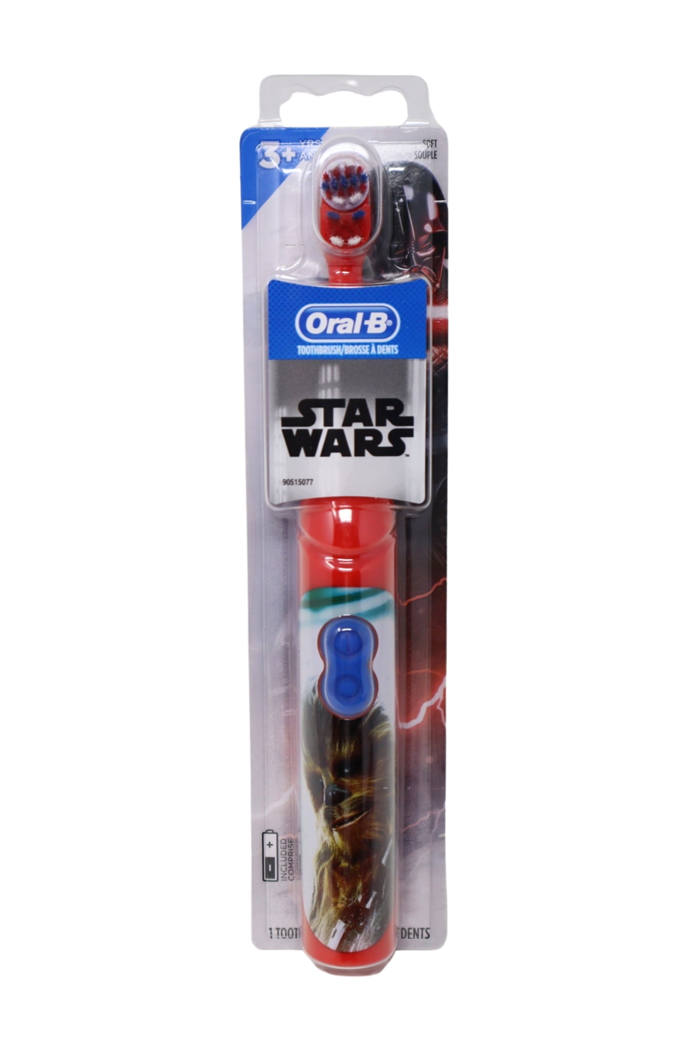 Kid's Battery Power Toothbrush featuring Disney's STAR WARS Characters, 3 Count, Red