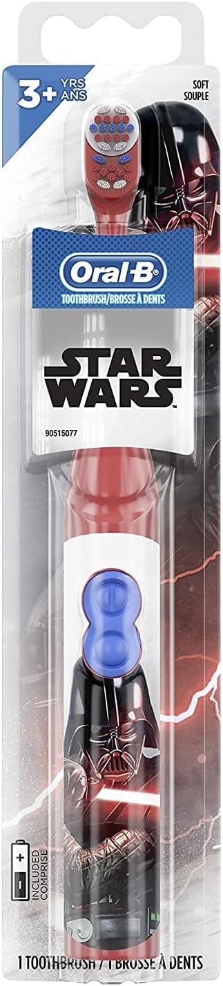 Kid's Battery Power Toothbrush featuring Disney's STAR WARS Characters, 3 Count, Red