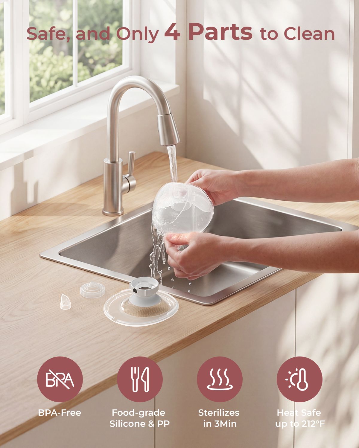 M5 Smart Wearable Breast Pump &  KleanPal Pro Baby Bottle Washer and Sterilizer Bundle