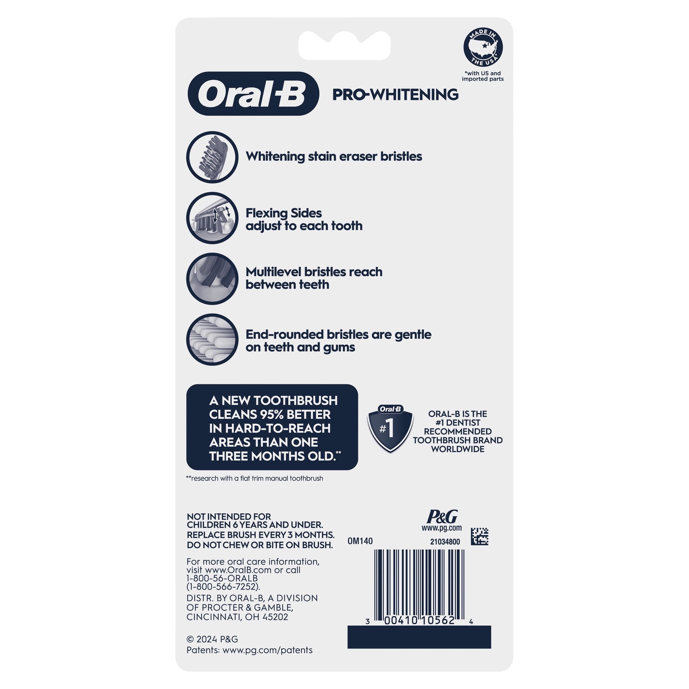 Toothbrush Pro Whitening, Soft, 6 Count
