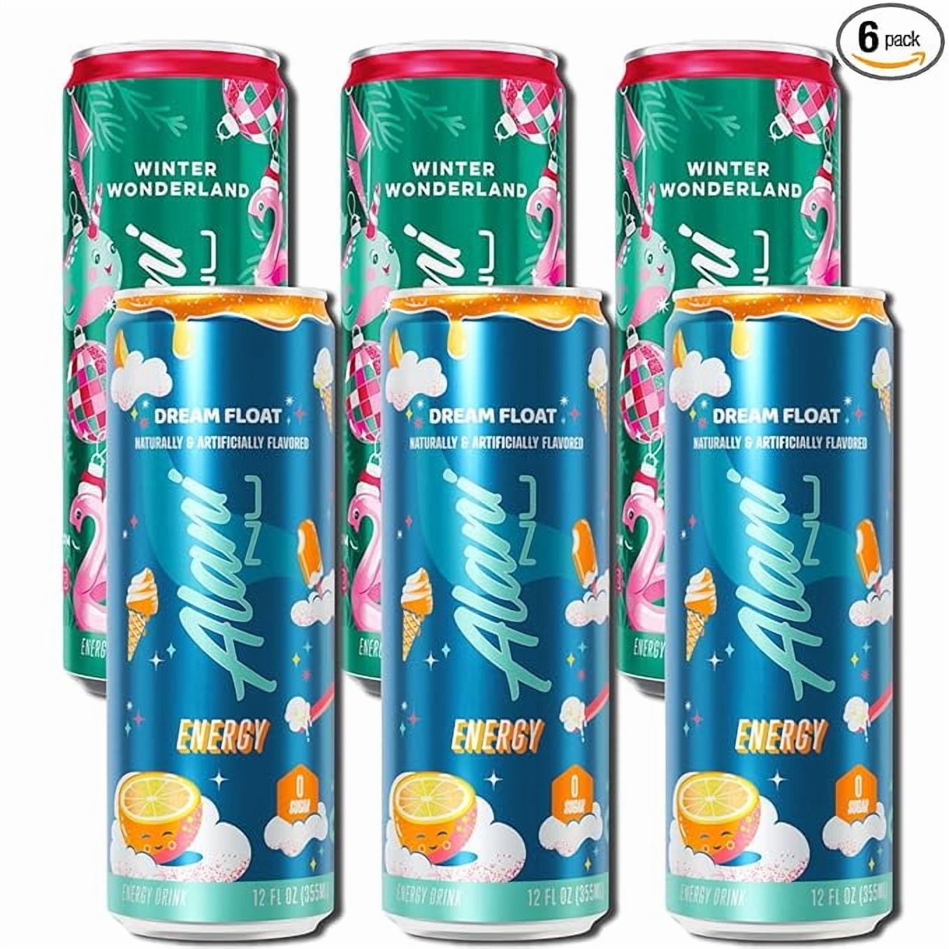 New  Sugar Free Energy Drinks Variety Pack, Winter Wonderland, Dream Float - Low Calorie,12 oz (6 Pack)