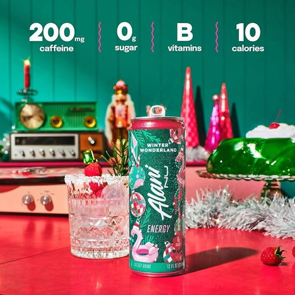New  Sugar Free Energy Drinks Variety Pack, Winter Wonderland, Dream Float - Low Calorie,12 oz (6 Pack)