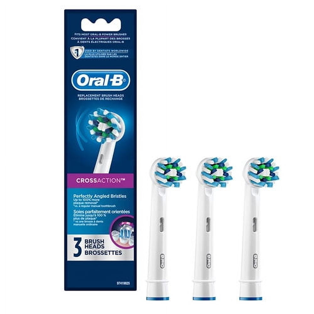 Professional Cross Action Replacement Brush Heads, 3 Pk, EB50-3