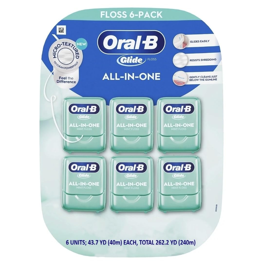 Glide All-In-One Mint Flavor Dental Floss, 44 m, 6 pk.