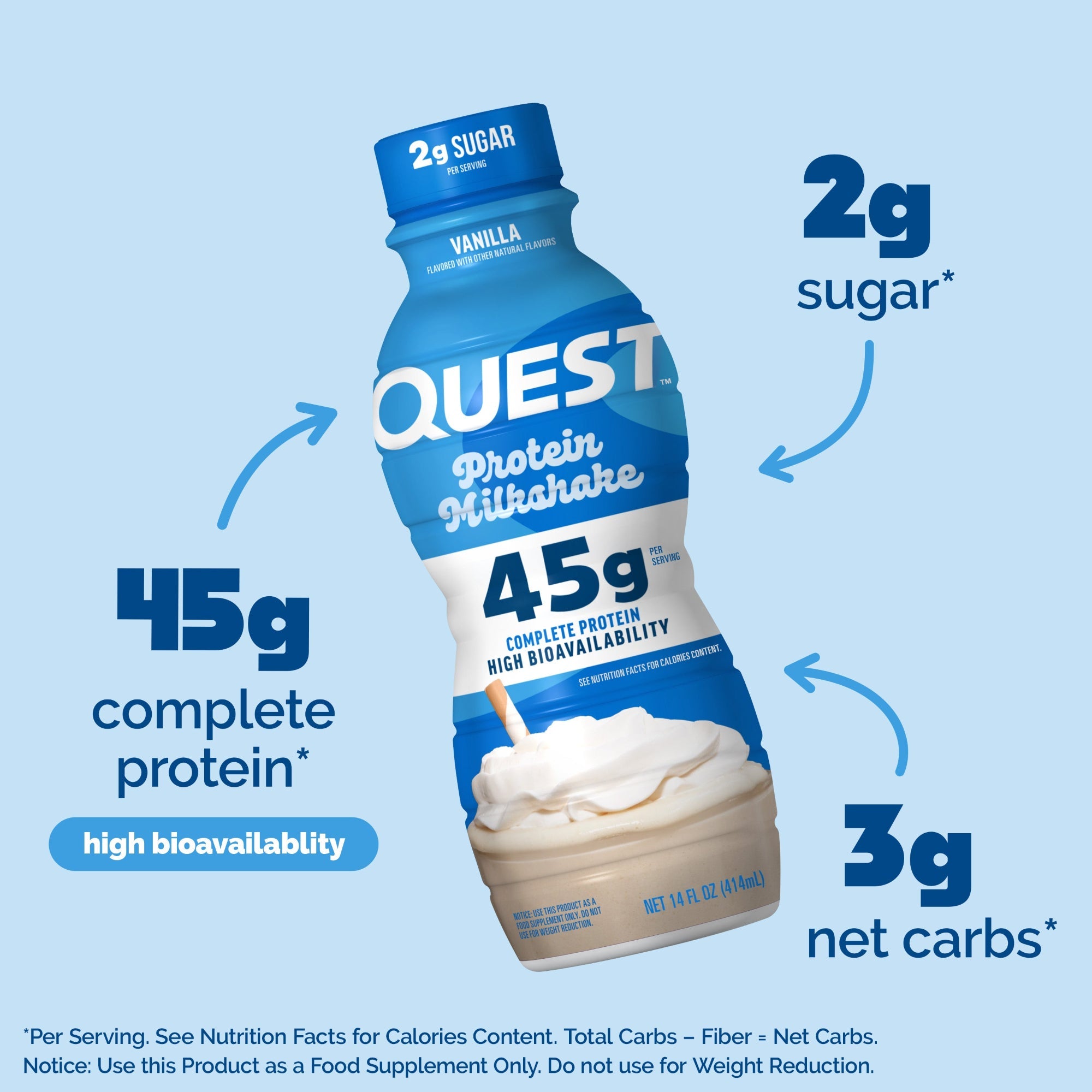 Vanilla 45g Protein Milkshake