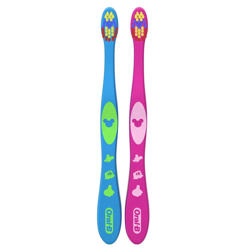 Kids Disney's Mickey and Minnie Soft Bristle Manual Toothbrush, 2 Count