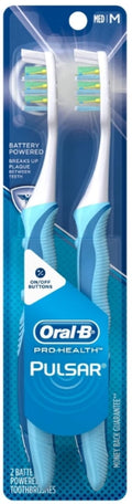 Pro-Health Pulsar Medium Toothbrushes, Value Pack, Colors May Vary, 2 ea (Pack of 3)