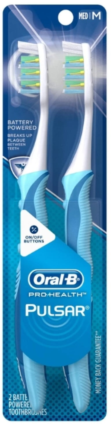 Pro-Health Pulsar Medium Toothbrushes, Value Pack, Colors May Vary, 2 ea (Pack of 3)