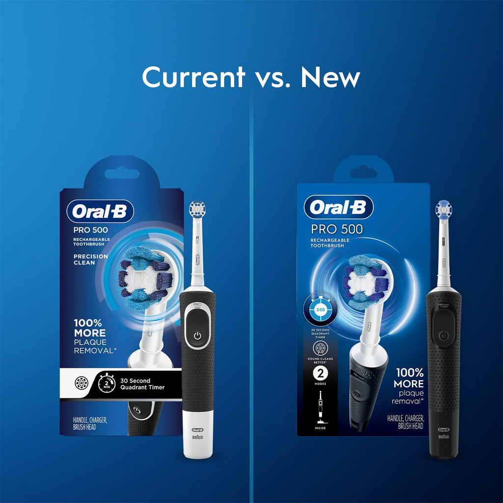 Pro 500 Electric Toothbrush with (1) Brush Head, Rechargeable, White