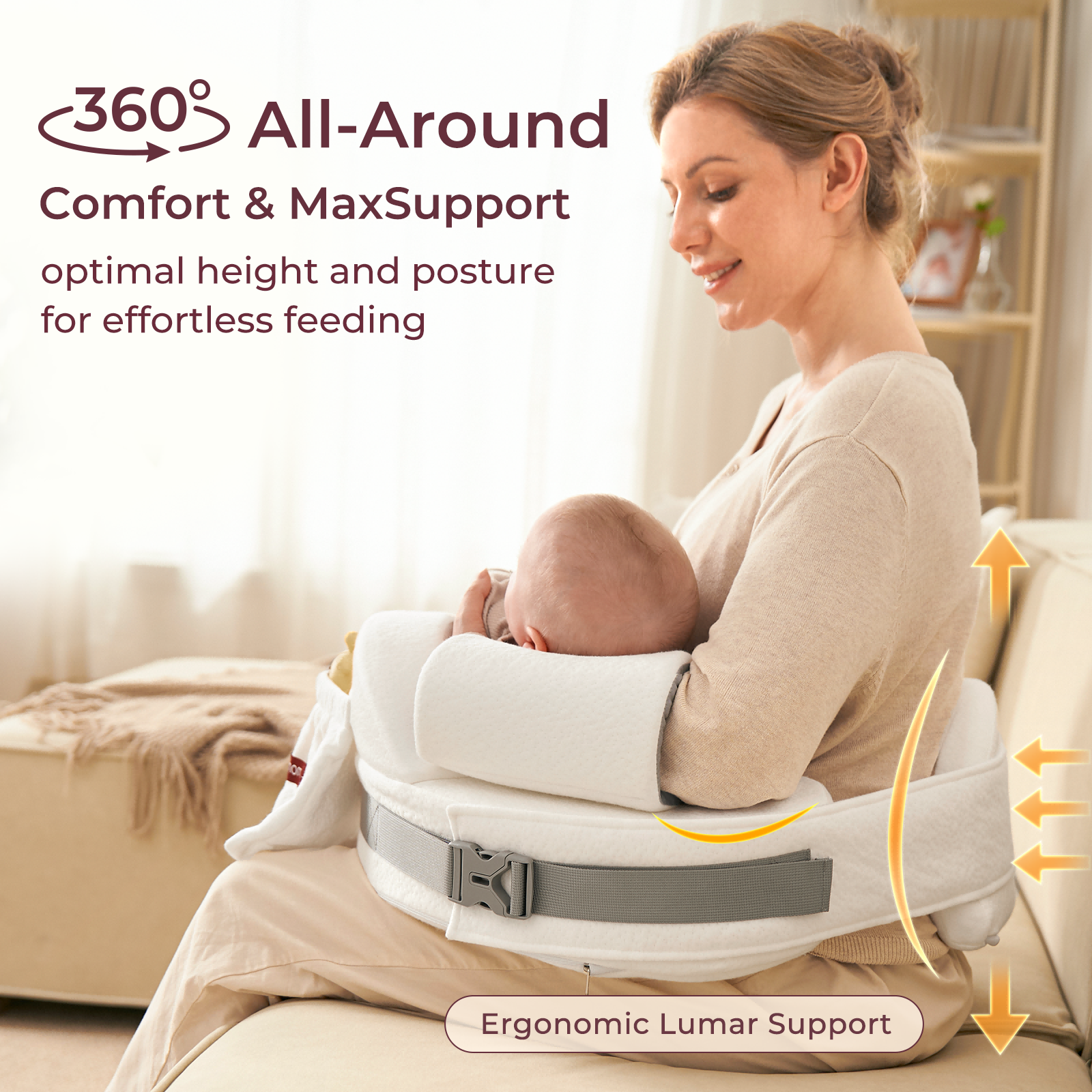 Momcozy Memory Foam Nursing Pillow