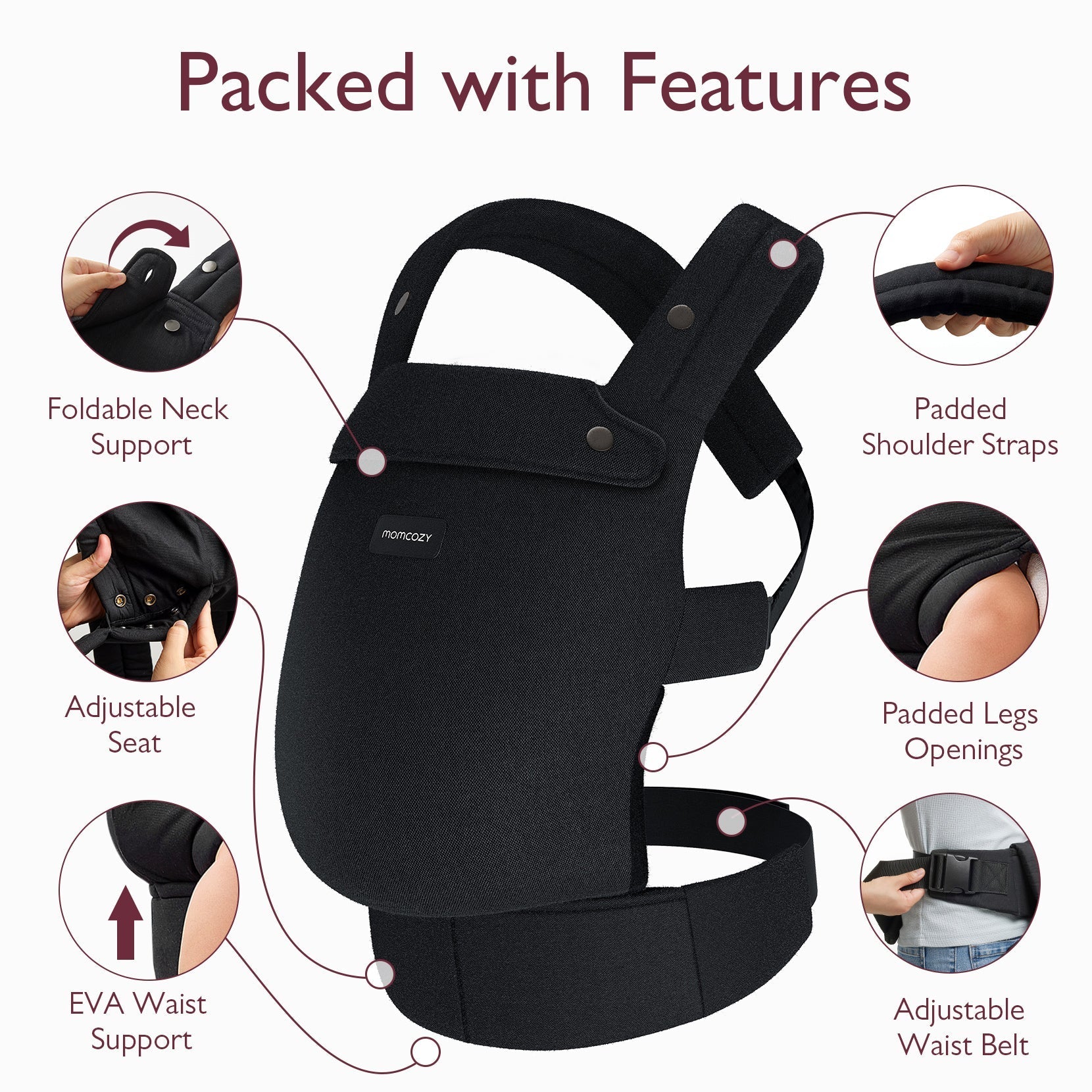PureHug Baby Carrier - Black
