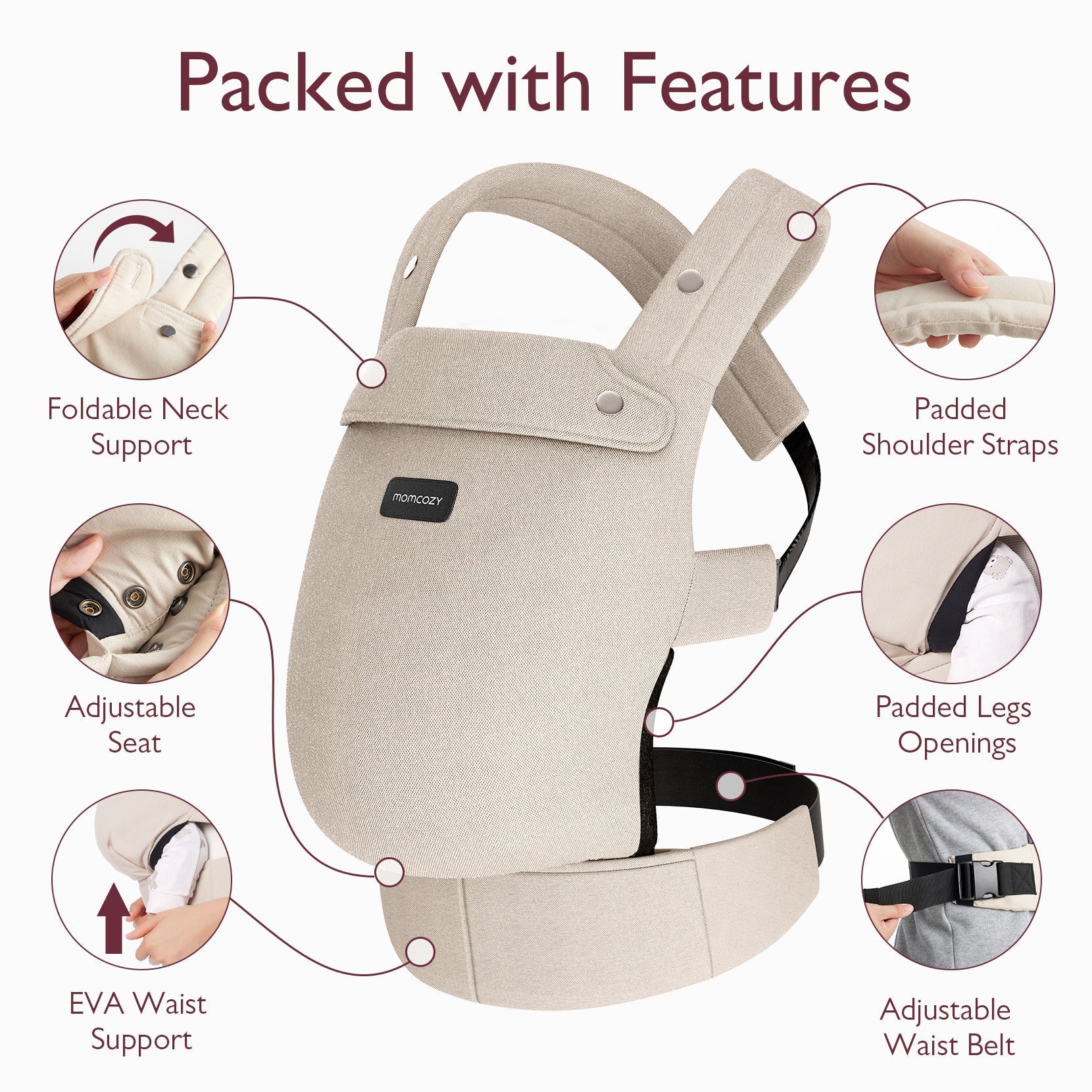 PureHug Baby Carrier  - Khaki Color