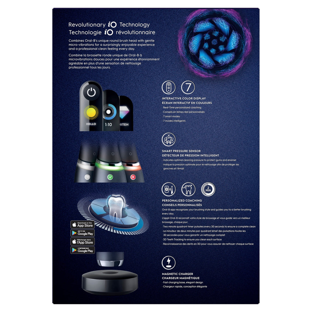 Toothbrush, iO Series 9 Electric Toothbrush with 4 Brush Heads, Black Onyx