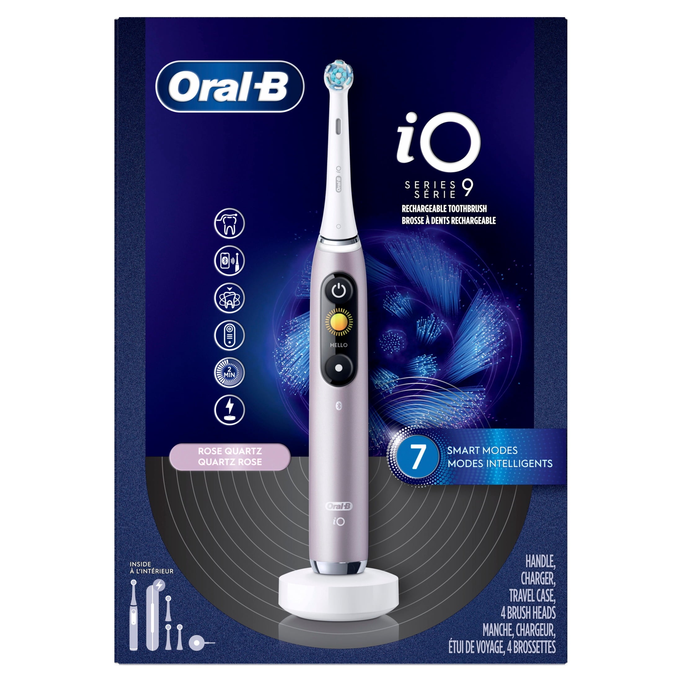 Toothbrush, iO Series 9 Electric Toothbrush with 4 Brush Heads, Black Onyx
