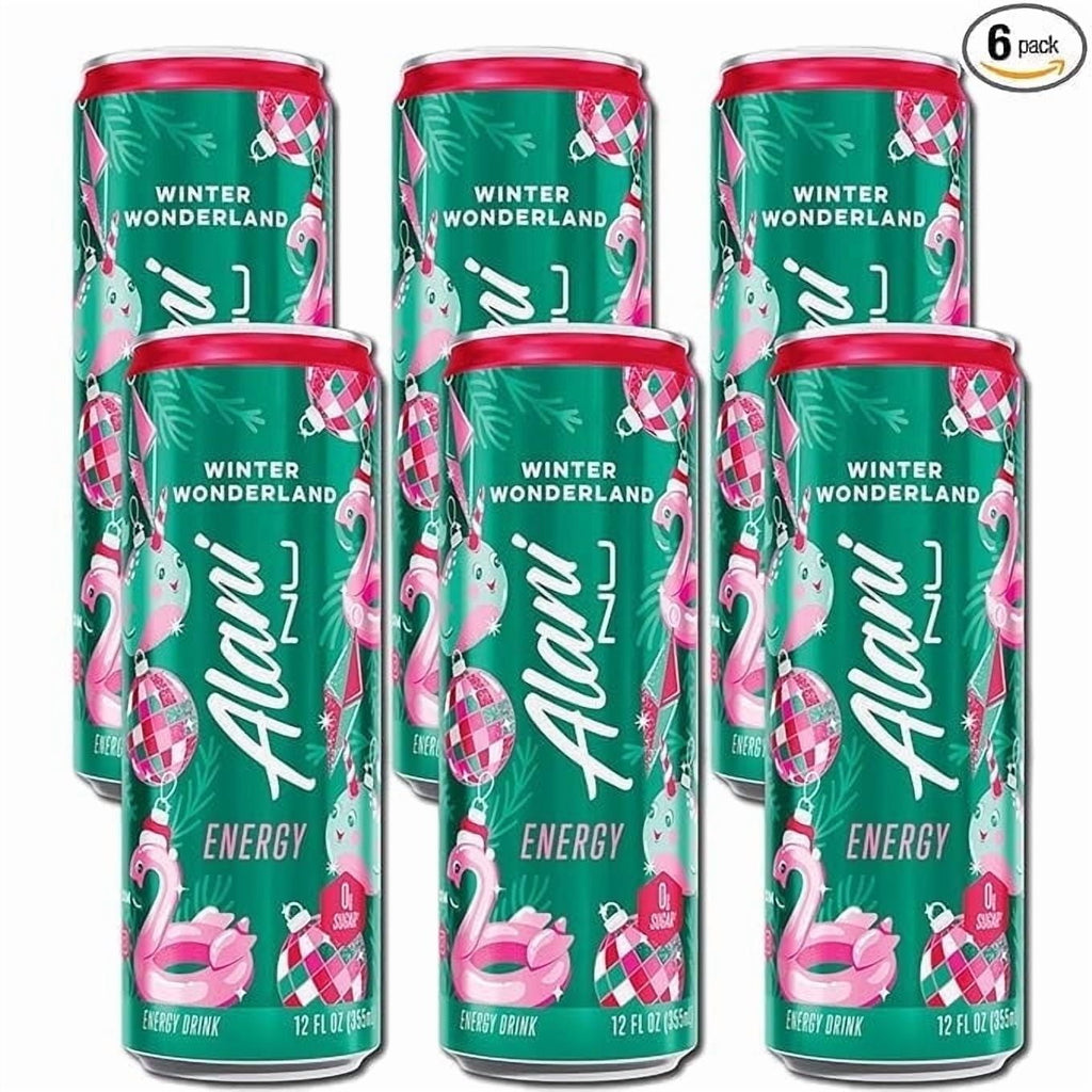 Energy Drink Winter Wonderland Sugar Free, Low Calorie, 12 Fl oz 6ct