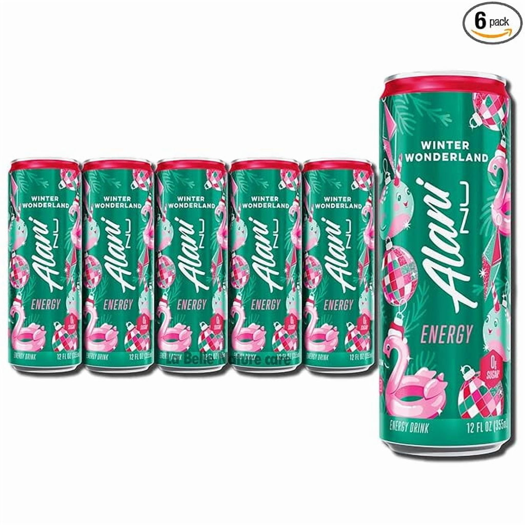 Energy Drink Winter Wonderland Sugar Free, Low Calorie, 12 Fl oz 6ct