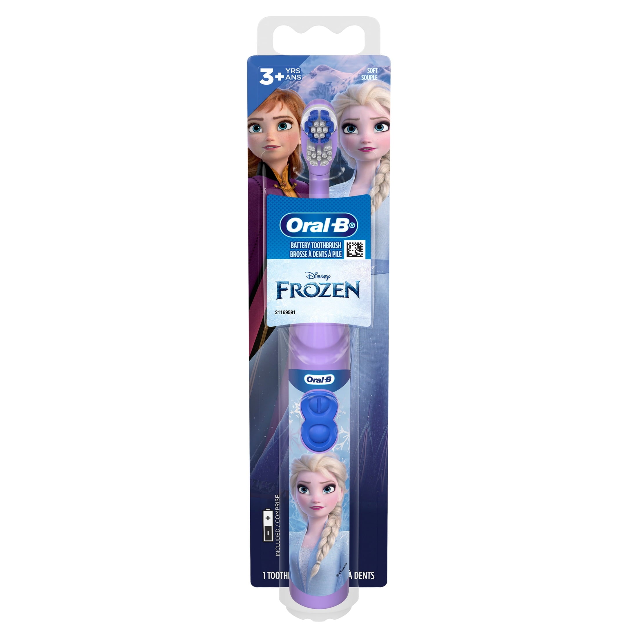 ‑B Kids Toothbrush, Pro‑Health Battery Powered Kids Toothbrush, Frozen, Soft Bristles, Ages 3+
