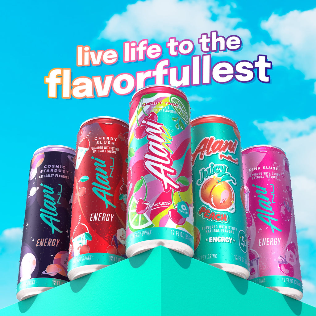 Sugar Free Energy Drink, Cherry Twist, 12 fl oz, 12 Pack, Cans, 200mg Caffeine