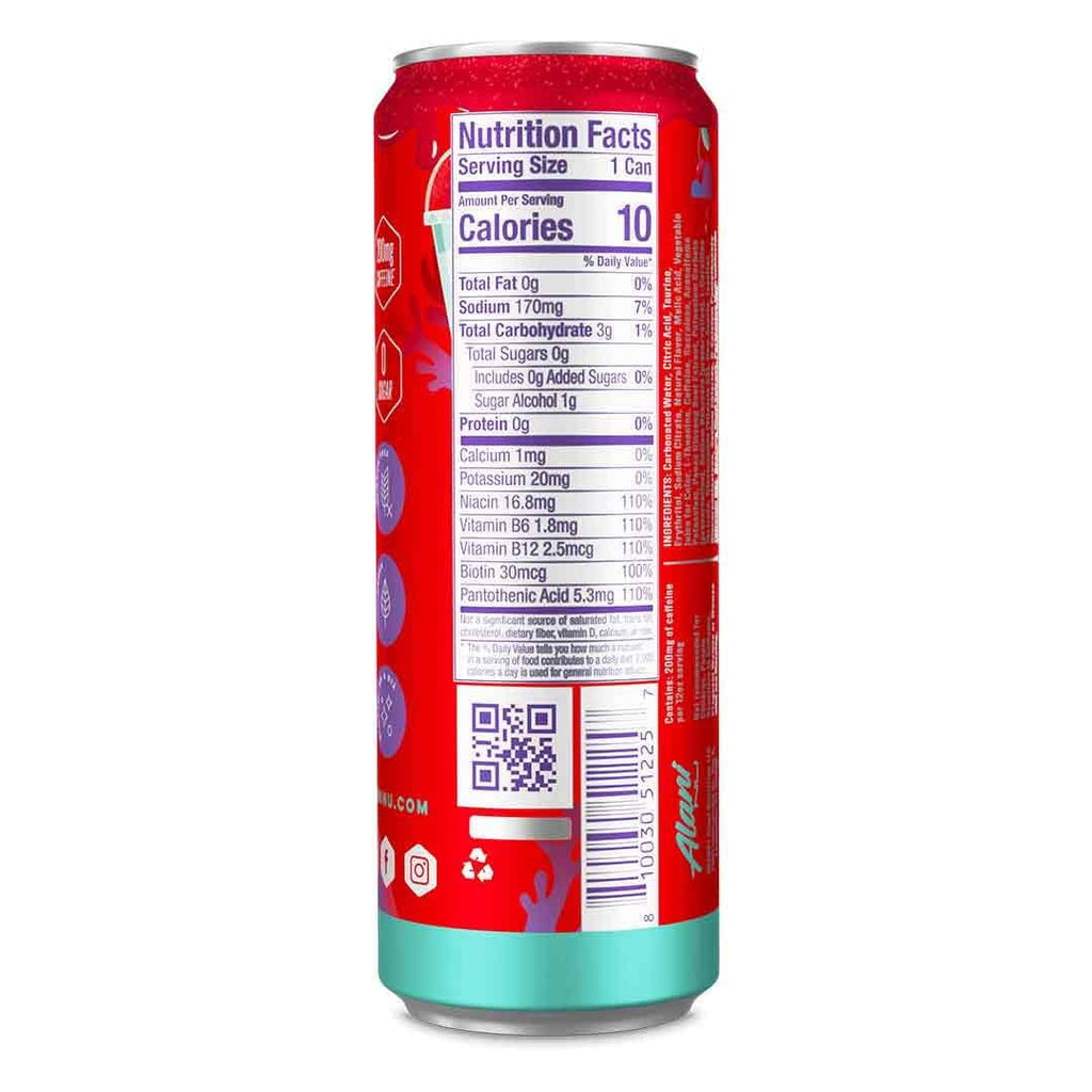 New  Energy Drink, Cherry Slush Flavor, Sugar-Free, 12 fl oz Low-Calorie Energy Boost (Pack of 6)