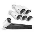 SANNCE 8CH 5MP Poe Home Security Camera System,2MP 8CH Poe NVR, 6pcs 1080P Outdoor Poe Cameras,No Hard Drive