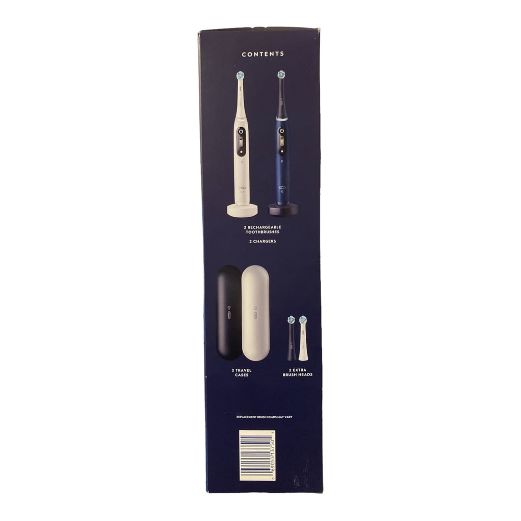 iO Series 7 Electric Toothbrush, Sapphire Blue &amp; White Alabaster (2 Pack)