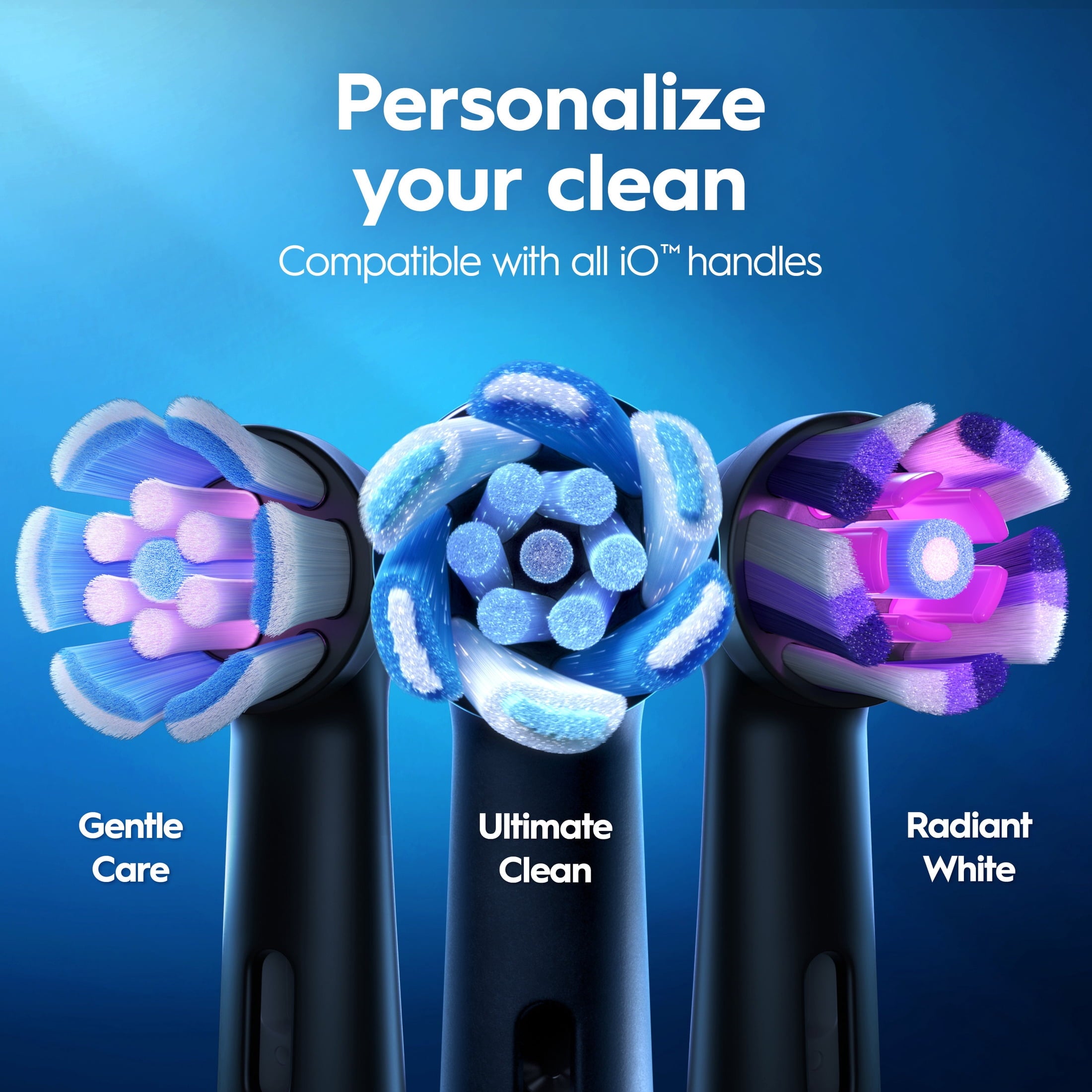 ‑B Toothbrush, iO Series 4 Rechargeable Electric Toothbrush for &amp; Kids 3+, Icy Blue, Compact Head