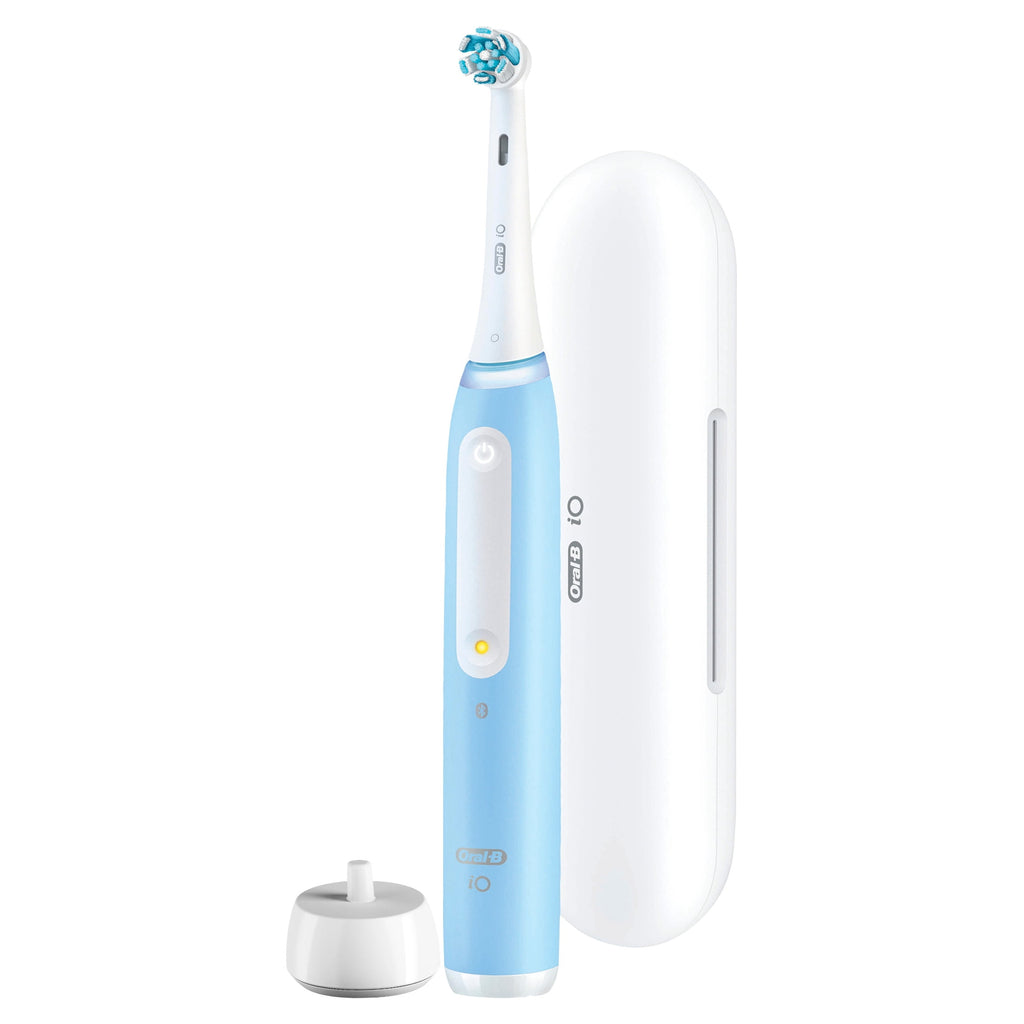 ‑B Toothbrush, iO Series 4 Rechargeable Electric Toothbrush for &amp; Kids 3+, Icy Blue, Compact Head