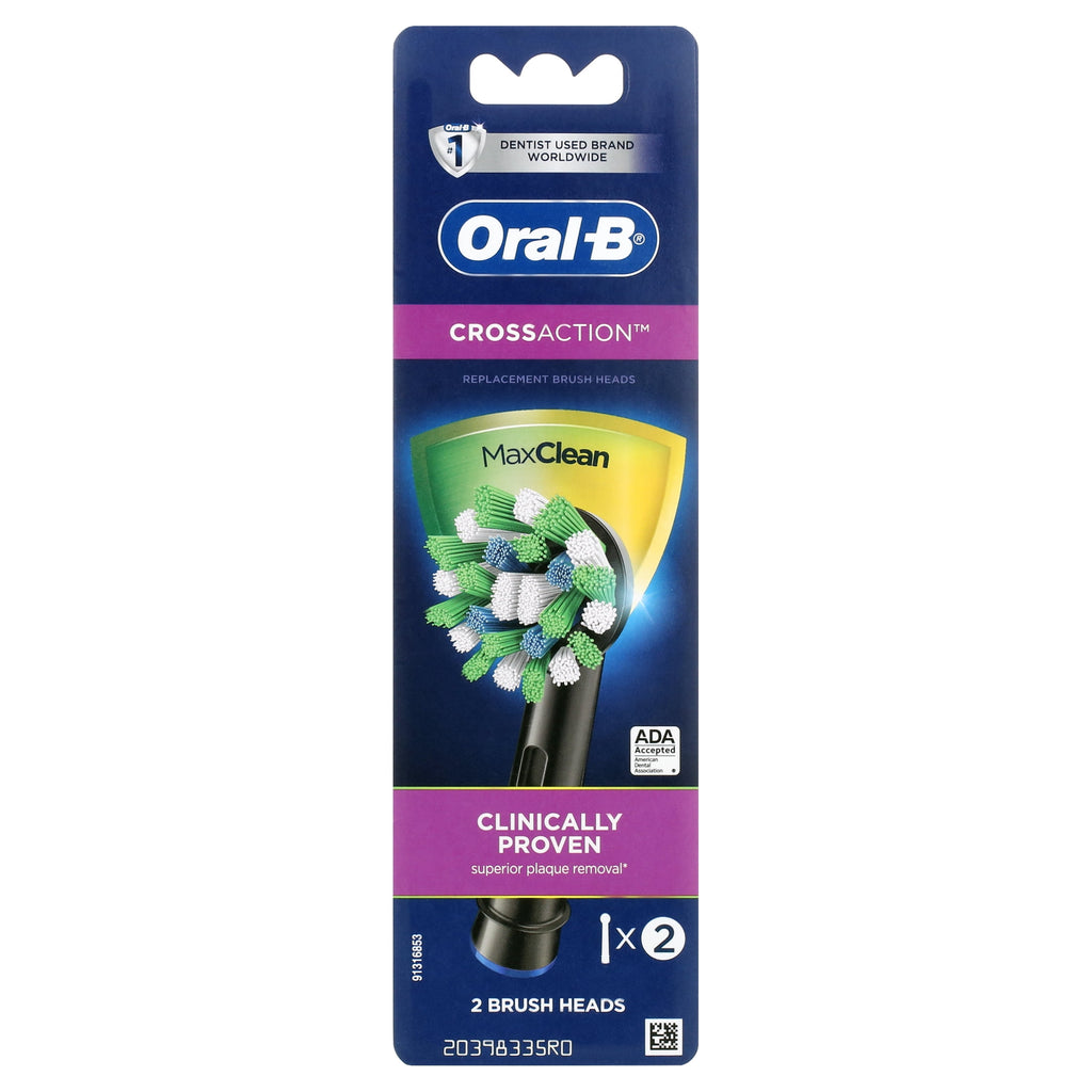 Toothbrush Heads, CrossActionX X-Filament Replacement Brush Heads, 4 Count