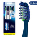 Toothbrush, Pro Clean Cross Action, Deep Plaque Removal, Medium, 4 Count