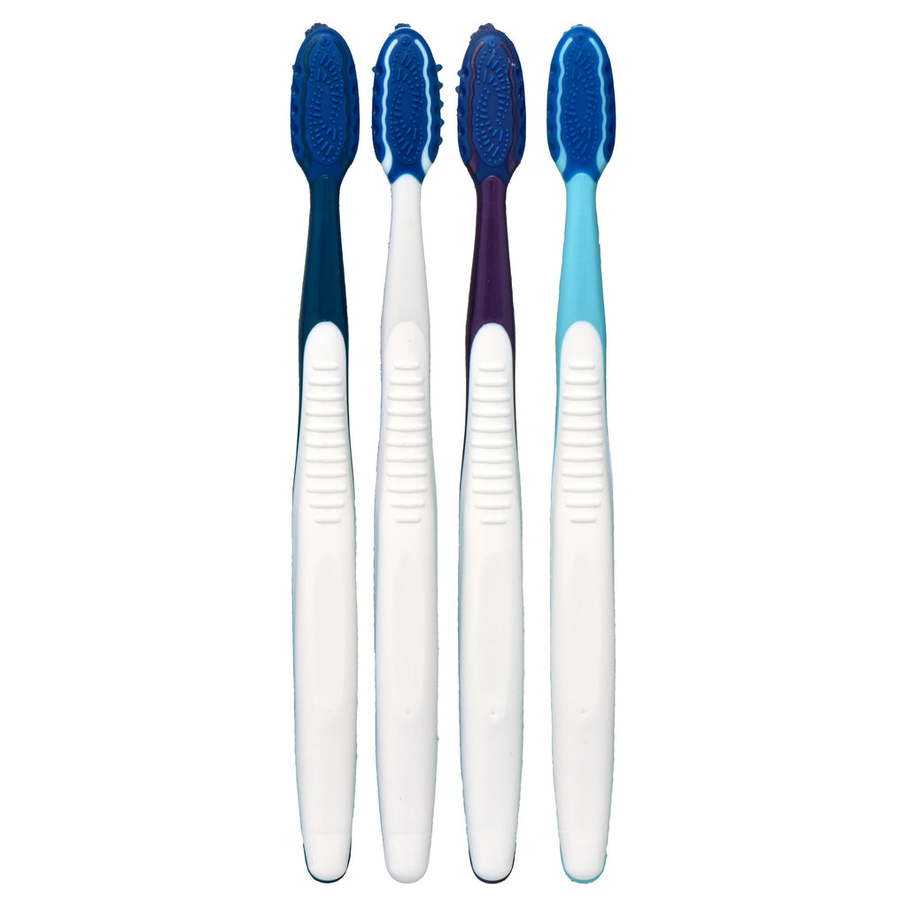 Toothbrush, Pro Clean Cross Action, Deep Plaque Removal, Medium, 4 Count