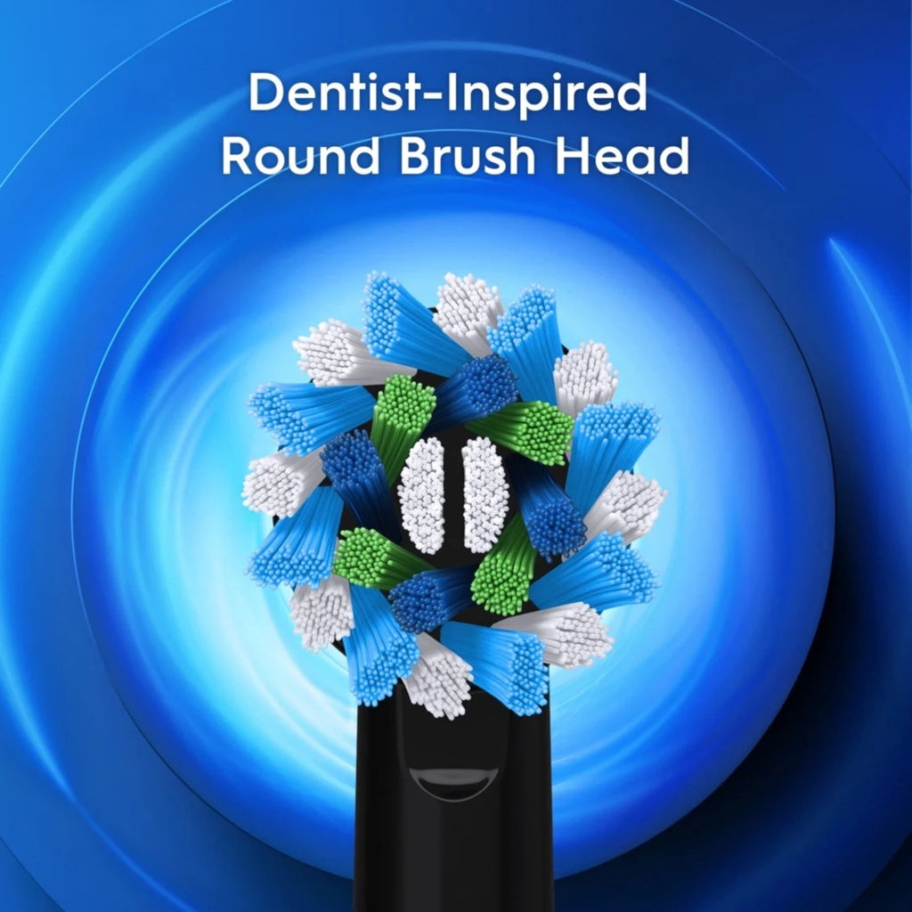 Toothbrush, Pro 500 + Electric Toothbrush with (2) Brush Heads, Rechargeable, Black
