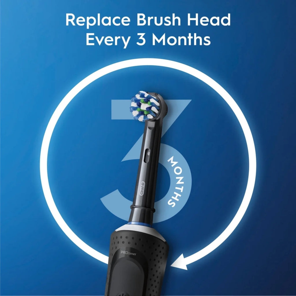 Toothbrush, Pro 500 + Electric Toothbrush with (2) Brush Heads, Rechargeable, Black