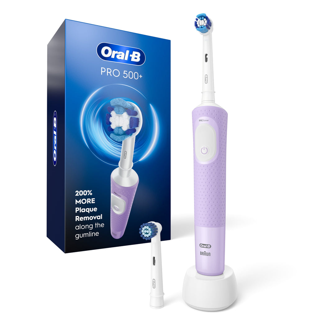 Toothbrush, Pro 500 + Electric Toothbrush with (2) Brush Heads, Rechargeable, Black