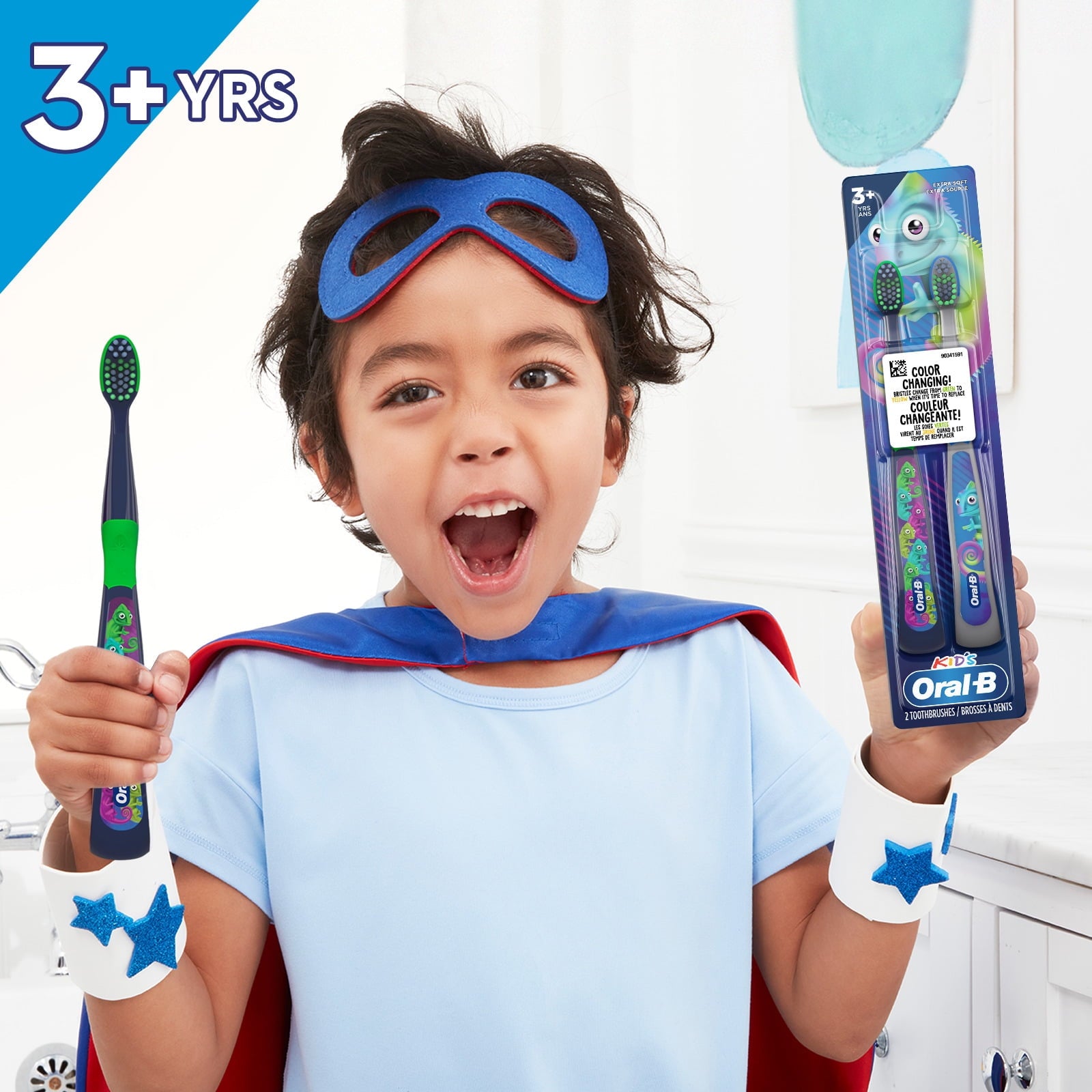Kid's Manual Toothbrush for 3+, Extra Soft, 2 Count