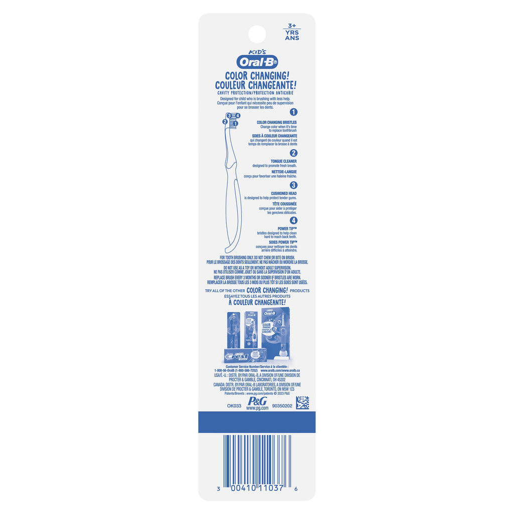Kid's Manual Toothbrush for 3+, Extra Soft, 2 Count