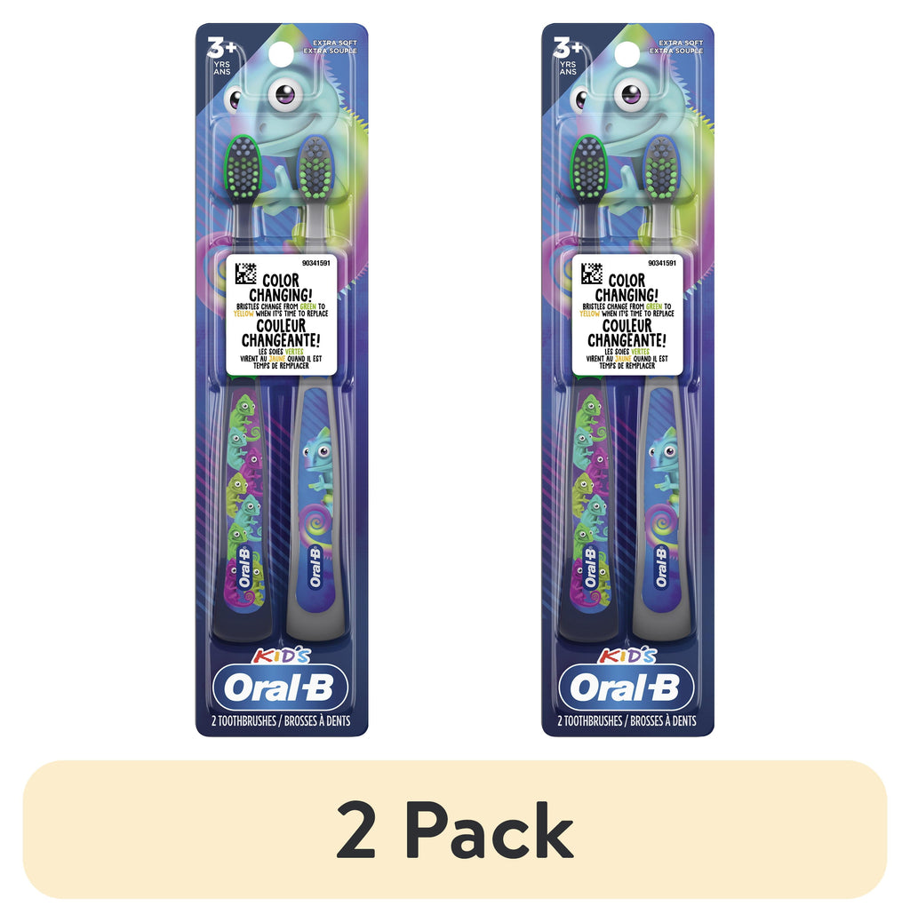 Kid's Manual Toothbrush for 3+, Extra Soft, 2 Count